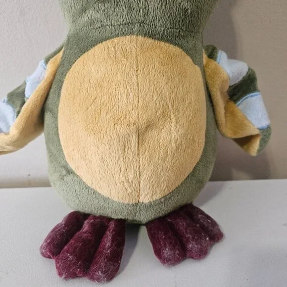 Lambs Ivy Enchanted Forest Owl Plush Toy 14  Soft Stuffed Green Yellow Burgundy - Picture 3 of 8